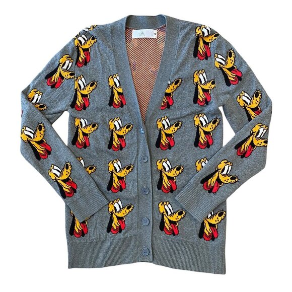 Disney Gray Cardigan with Pluto Design - Picture 1 of 8